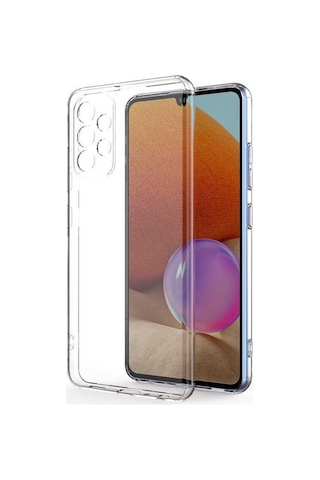 Logis Samsung Galaxy Uyumlu A13 Kılıf Süper Silikon Şeffaf Şeffaf