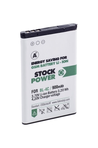 Nokia Bl 4C - 6100 900 Mah Stock Power Batarya Nokia Bl 4C - 6100 900 Mah Stock Power Batarya