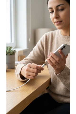 USB-C Örgü Şarj Kablosu 1 Metre Hızlı Şarj Destekli Dayanıklı Type-C Kablo Tüm Telefonlarla Uyumlu