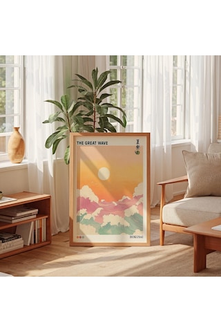 Hokusai Büyük Dalga Posteri, Japon Duvar Sanatı, Hokusai, Japandi Duvar Sanatı, Hokusai Posteri