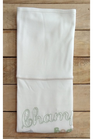 Kidaxi Baskılı Bebek Battaniyesi 85X90 Ekru - Yeşil