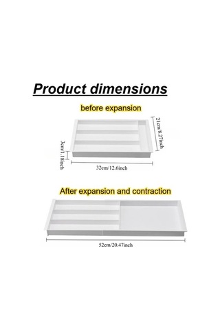 Trendooze Gaojunshop01 Beyaz 1 Adet Çekmeceli Genişletilebilir Organizatör Mutfak Kozmetik Kutusu Beyaz
