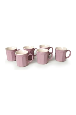 Keramika Violet/krem Herakles Kupa 9 Cm 6 Adet 451/030