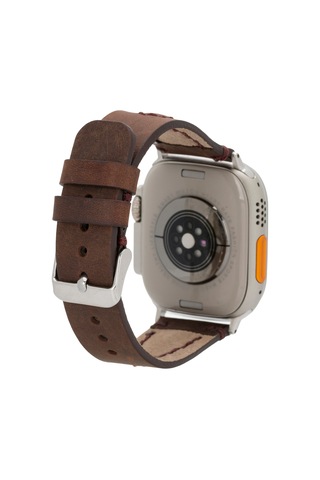 Bloomstrap Avilla Coffee Hakiki Deri iOS Watch Uyumlu Kayışı-44/45/46/49mm