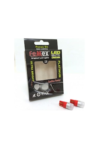 Femex T10 Ampul 1smd 3030 Chipset Mini Kırmızı Led Aktif Canbus