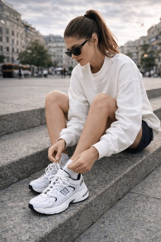 Muggo Shift Kadın Kalın Taban Bağcıklı Günlük Sneaker Spor Ayakkabı Beyaz
