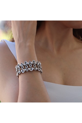 Primerocollection Gümüş Kaplama Bileklik N11.67955 Gri