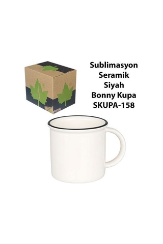 Sublimasyon Seramik Siyah Bonny Kupa - Kutulu