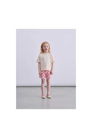 Poala Kids Sloganlı Damalı Takım Pembe