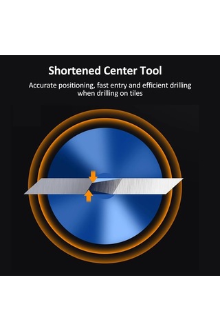 Eğri Başlı Eksantrik Matkap 6.35mm Cam Beton Matkap Ucu 4 Parça