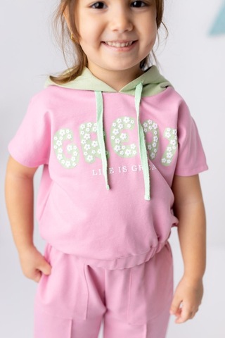 Zeyland Kız Çocuk Great Kabartma Baskılı Eşofman Takımı-pembe Pembe