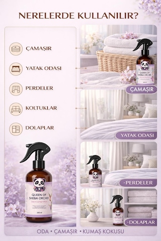 Queen Of Sheba Orchid Oda Ve Kumaş Spreyi 250 Ml, Egzotik Orkide Kokusu, Tekstil Kokusu Fresh