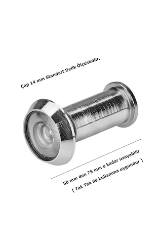 Çelik Kapı Dürbünü Dürbün 50-75 Mm Tak Tak Ile Takılabilir (448089571)