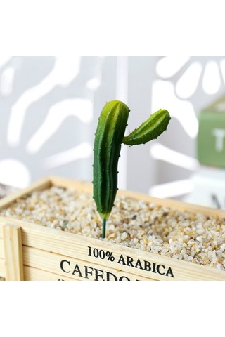 Sones 2 Adet Yapay Mini Kaktüs Bahçe Peyzaj Ev Ofis Dekorasyonu, Stil: İki Peri Sütunu