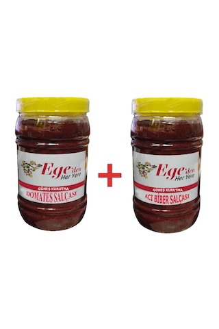 Domates Salçası 1 Kg + Acı Biber Salçası 1 Kg.-iki Lezzet Bir Arada