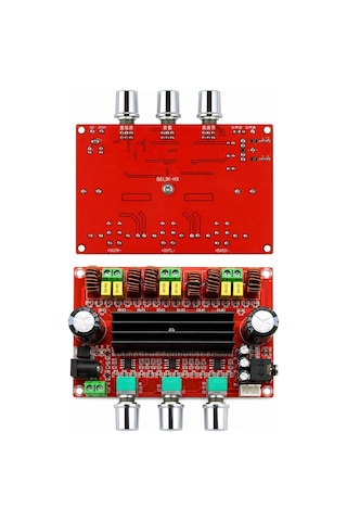 Tpa3116d2 3 Kanal 2.1 Kanal 2 50w + 100w Dijital Stereo Amfi Kartı Dc 12-24v Bas, Tiz Ve Ses Kontrolü