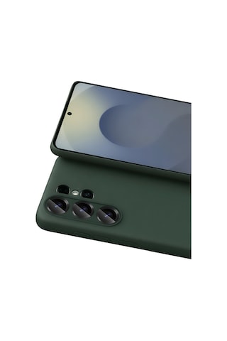 Samsung Galaxy S26 Ultra Uyumlu Kılıf Esnek Premium Yumuşak Silikon Telefon Kılıfı Kapak Koyu Yeşil