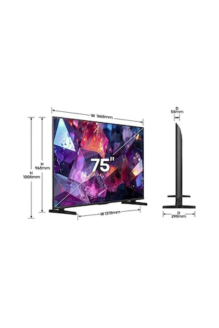 Hisense 75E7S PRO 75" 4K UHD Uydu Alıcılı HI-QLED VIDAA Smart TV