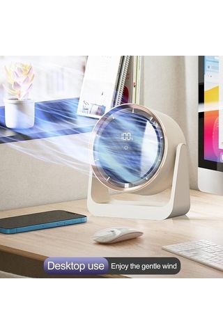 Ebitda Mini Elektrikli Fan, Masaüstü Usb Gece Lambası, Duvara Monte, Sessiz Sirkülasyon, Yurt/ev Kullanımı, Aa Batarya