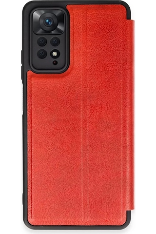 Newface Xiaomi Redmi Note 12 Pro 4g Kılıf Flip Cover - Kırmızı Resimdeki