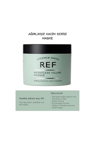 Stockholm-ref Weıghtless Volume Masque 250 Ml Tüm Saç Tipleri Için Hacimlendirici Bakım Maskesi