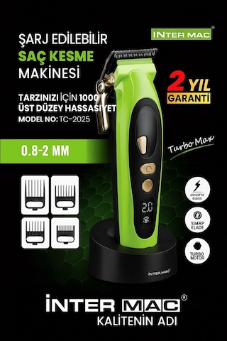 İnter Mac3 Şarj Edilebilir Saç Kesme Makinesi Tarzını İçin %100 Üst Düzey Hassasiyet