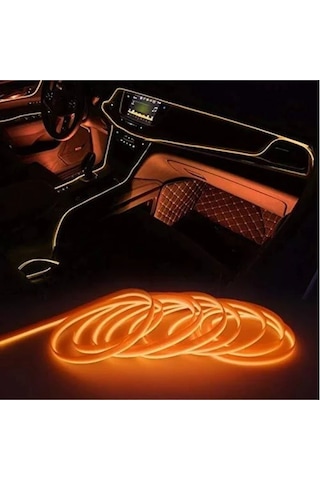 Araç İçi Neon Aydınlatma Turuncu 3 Metre