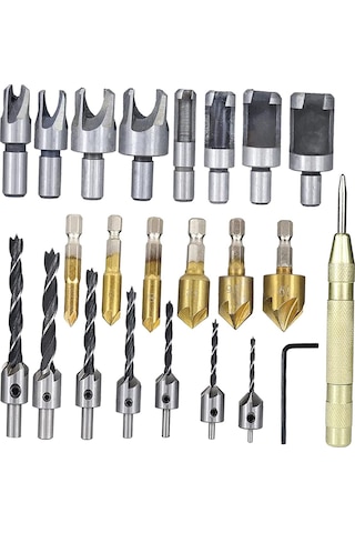 23 Parça Ağaç İşleme Matkap Ucu Takımı