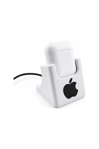 Airpods Şarj Standı Masaüstü Kulaklık Kutusu Standı Dekoratif Organizer Sert Plastik Beyaz Tasarım Çok Renkli