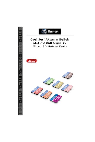 Özel Seri Aktarım Bellek Alet Xo 8gb Class 10 Micro Sd Hafıza Kartı