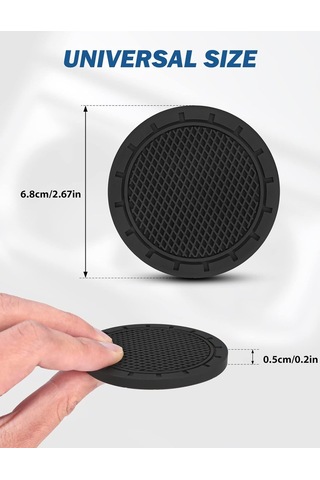 Paket - 6,8 Cm - Araba, Suv Ve Kamyonet İçin Siyah Evrensel Kaymaz Darbeye Dayanıklı Paspaslar