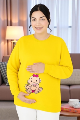 Benroma Baskılı Hamile Sweatshırt