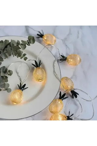 2 Metre 10 Led Pilli 2 Kademeli Ananas Led Işık