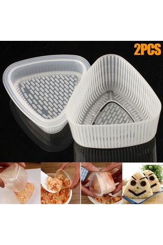 Üçgen Suşi Pirinç Kalıbı, 4pcs Suşi Pirinç Kek Pres Yapımcısı Kolay Suşi Haddeleme Çok Renkli