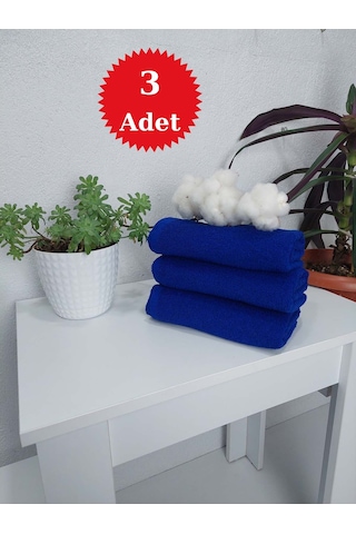 Berber Havlusu Sporcu Havlusu Yüz Havlusu Royal Mavi 50x90 Cm 3lü