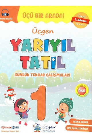 1.sınıf Yarıyıl Tatil Kitabı+kolay Okuma Anlama -2024