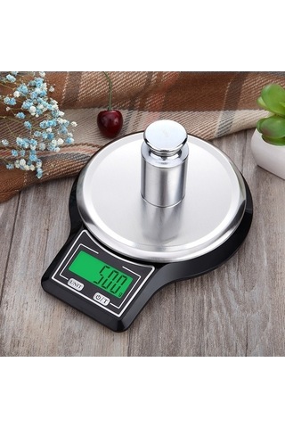 Ulzyvf Çelik Terazisi, Terazisi Tavası, Paslanmaz Mutfak Ekipmanı Siyah