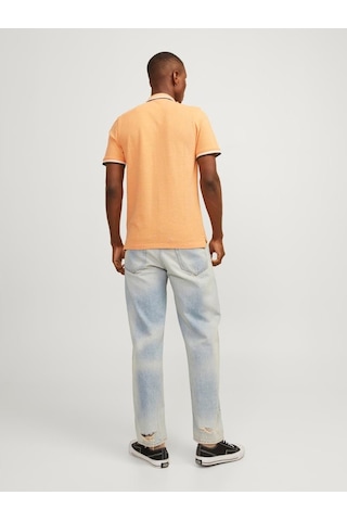 Jack & Jones Jack&jones Paulos Erkek Turuncu Klasik Yaka Polo Tişört 12136668-ICE Turuncu