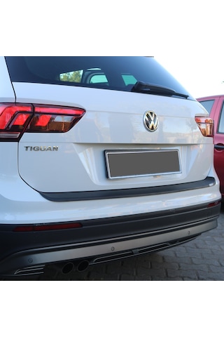 Tiguan Arka Tampon Eşiği Tampon Üstü Plastik Koruma Mat Siyah 2016 Ve Üzeri