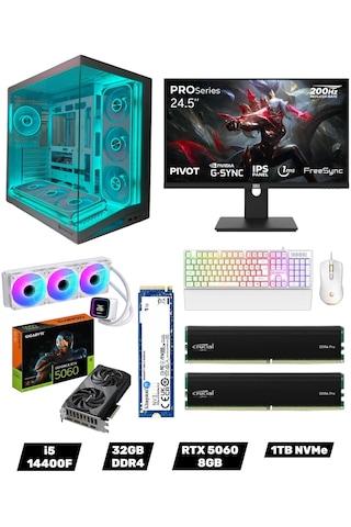 Gameline SYMOONPC0055 i5-14400F 32 GB 1 TB SSD RTX5060 24.5" Free Dos Masaüstü Oyuncu Bilgisayarı Gameline SYMOONPC0055 i5-14400F 32 GB 1 TB SSD RTX5060 24.5" Free Dos Masaüstü Oyuncu Bilgisayarı