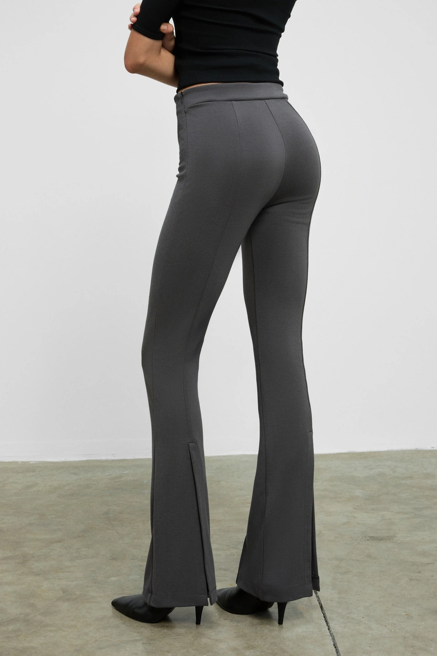 Grımelange Lysavıne Kadın Esnek Kumaşlı Slim Fit Koyu Gri Pantolon Koyu Gri