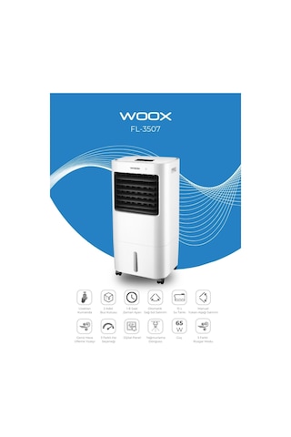 Woox Uzaktan Kumandalı Buz Kutulu Zaman Ayarlı 15lt Su Tanklı Dijital Ekran Hava Soğutucu, Nemlendirici