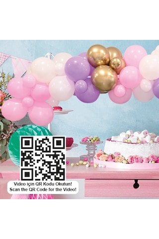 Kız Temalı Dekorasyon Balon Zincir Seti 70 Li