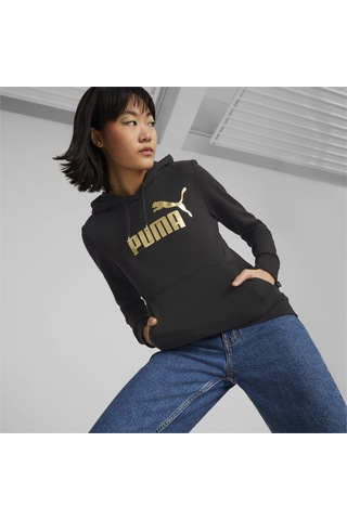 Puma Ess+ Metallic Logo Hoodie Kadın Sweatshırt