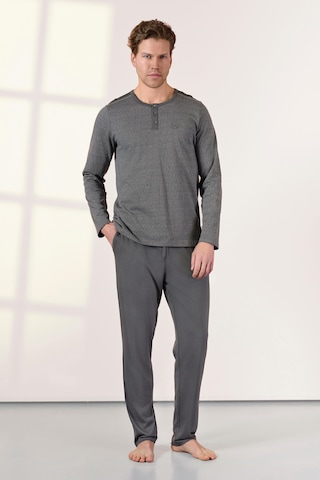 Doreanse Erkek Gri Düğme Yaka T-shirt Pijama Takımı 25k4530-standart Gri