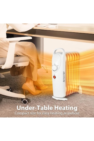 Mini Yağlı Radyatör Küçük Elektrikli Yağlı Petek Elektrikli Isıtıcı Dilimli Ofis Masa Altı Heating