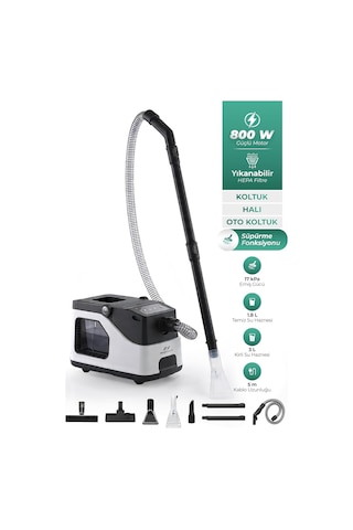 Ayrex Kt-503 Premium Koltuk & Halı Yıkama Makinesi 800w 17 Kpa