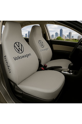 Volkswagen Uyumlu Ön Arka Koltuk Kılıfı Penye Servis Tipi Oto Koltuk Koruma Seti Gri