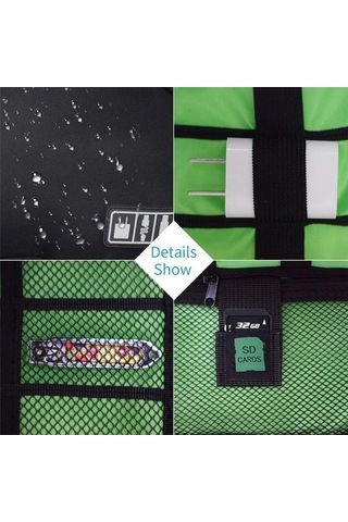 Dancemonkey Seyahat Kablo Düzenleyici Çanta Ev Eşyaları Kablo Yönetimi Fare Kulaklık Usb Şarj Tutacağı Altın Altın