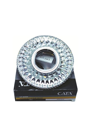 Cata Ct-6583 Kristal Led Çerçeveli Günışığı Cam Spot Kasası